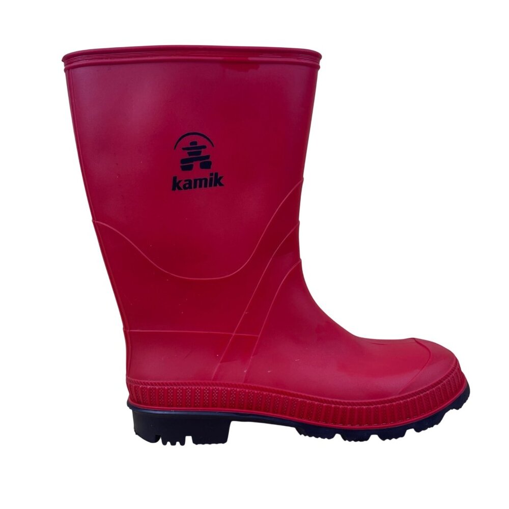 Kamik Kids Red Rubber Waterproof Durable Slip Resistant Sole Rain Boots Size 6